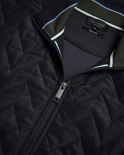 HAMSTE-Tops-Wrapping up never looked better. The HAMSTE jacket features a quilted front and funnel neck to keep out the breeze. Ideal for crisp morning walks and after work pints. Jacket Chevron quilted front Long sleeves Zip fastening Funnel neck Pockets Lewis is 6'2" / 1.88m and wears Navy in a Ted size 3- Ted Baker Romania